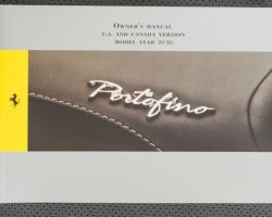 2020 Ferrari Portofino Owner's Manual