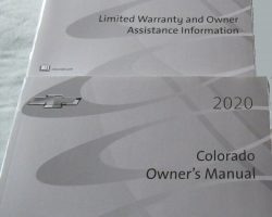 2020 Chevrolet Colorado Owner's Manual Set