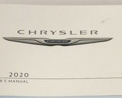 2020 Chrysler 300 Owner's Operator Manual User Guide