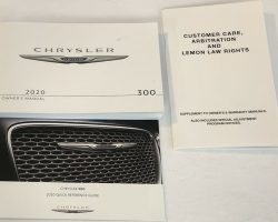 2020 Chrysler 300 Owner's Operator Manual User Guide Set