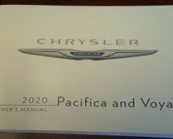 2020 Chrysler Pacifica Owner's Operator Manual User Guide