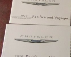2020 Chrysler Pacifica Owner's Operator Manual User Guide Set