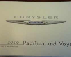 2020 Chrysler Voyager Owner's Operator Manual User Guide