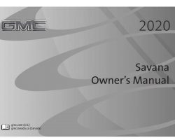2020 GMC Savana Owner's Manual