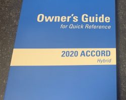 2020 Honda Accord Hybrid Owner's Manual