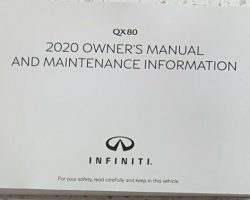 2020 Infiniti QX80 Owner's Manual