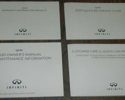 2020 Infiniti QX80 Owner's Manual Set