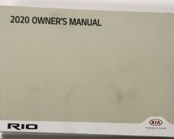 2020 Kia Rio Owner's Manual