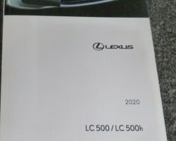 2020 Lexus LC500h Owner's Manual