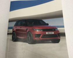 2020 Land Rover Range Rover Sport Owner's Operator Manual User Guide