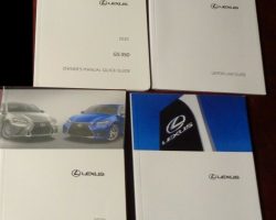 2020 Lexus GS350 & GS F Owner's Manual Set
