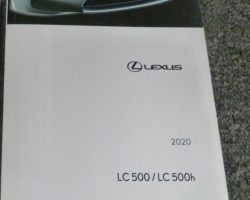 2020 Lexus LC500 Owner's Manual