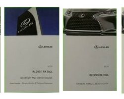 2020 Lexus RX350 & RX350L Owner's Manual Set