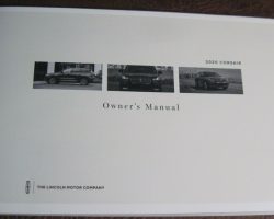 2020 Lincoln Corsair Owner's Manual