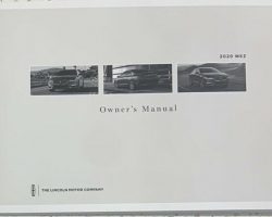 2020 Lincoln MKZ Owner's Manual