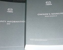 2020 Mazda3 Owner's Manual Set