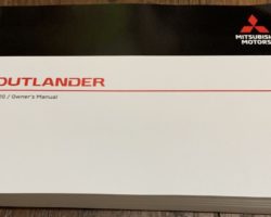 2020 Mitsubishi Outlander Owner's Manual