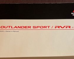 2020 Mitsubishi Outlander Sport Owner's Manual
