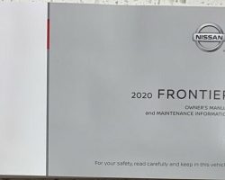 2020 Nissan Frontier Owner's Manual