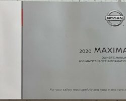 2020 Nissan Maxima Owner's Manual