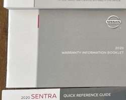 2020 Nissan Sentra Owner's Manual Set
