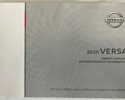 2020 Nissan Versa Owner's Manual
