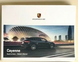 2020 Porsche Cayenne Owner's Manual