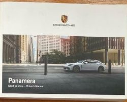 2020 Porsche Panamera Owner's Manual