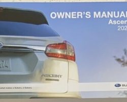 2020 Subaru Ascent Owner's Manual