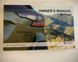 2020 Subaru Outback Owner's Manual