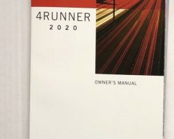 2020 Toyota 4Runner Owner's Manual