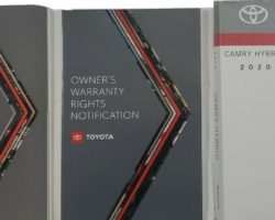 2020 Toyota Camry Hybrid Owner's Manual Set