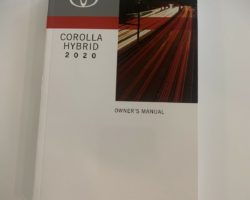 2020 Toyota Corolla Hybrid Owner's Manual
