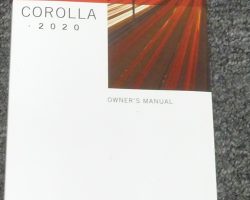 2020 Toyota Corolla Owner's Manual