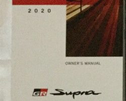 2020 Toyota GR Supra Owner's Manual