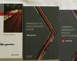2020 Toyota GR Supra Owner's Manual Set