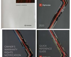 2020 Toyota Highlander Owner's Manual Set