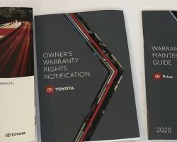 2020 Toyota Prius Owner's Manual Set