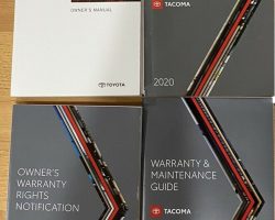 2020 Toyota Tacoma Owner's Manual Set
