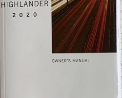 2020 Toyota Highlander Owner's Manual