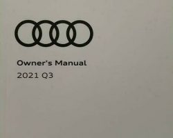 2021 Audi Q3 Owner's Manual