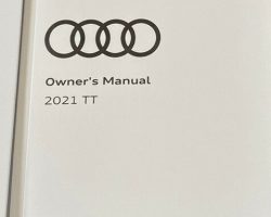 2021 Audi TT Owner's Manual