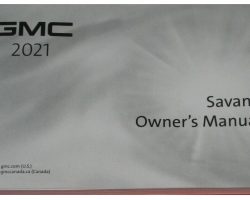 2021 GMC Savana Owner's Manual