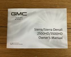 2021 GMC Sierra 2500HD Owner's Manual