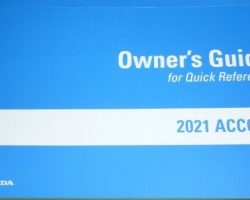2021 Honda Accord Owner's Manual