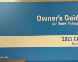 2021 Honda Civic Hatchback Owner's Manual