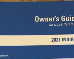 2021 Honda Insight Owner's Manual