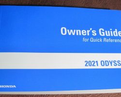 2021 Honda Odyssey Owner's Manual
