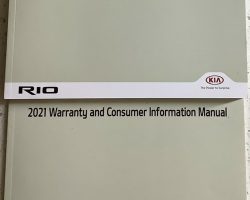 2021 Kia Rio Owner's Manual Set
