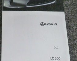 2021 Lexus LC 500 Owner's Manual